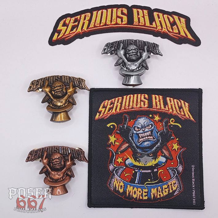 serious-black-no-more-magic-3d-pin-anstecker-antik-silber-5-cm image 4