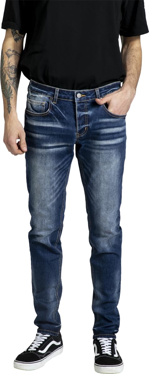 red-by-emp-hosen-herren-skinny-fit-jeans-blau-32w-32l image 2