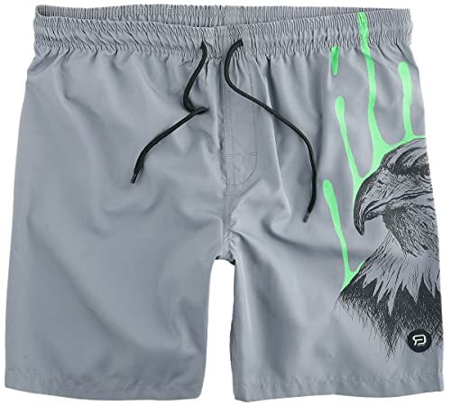 red-by-emp-badeshorts-herren-grau-adler-print image 7