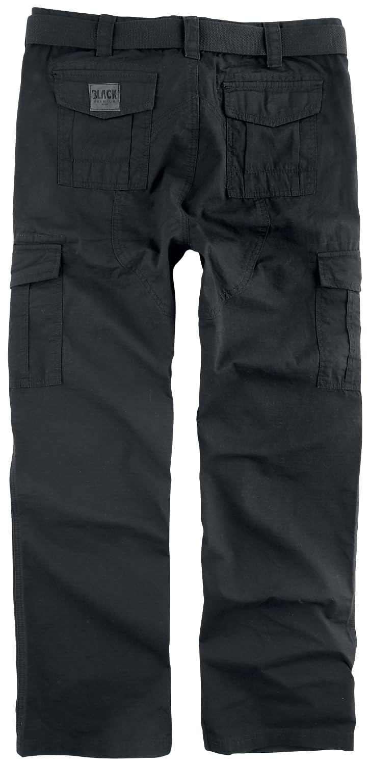 black-premium-by-emp-cargohose-herren-schwarz-ripstop-xl-g-rtel image 3
