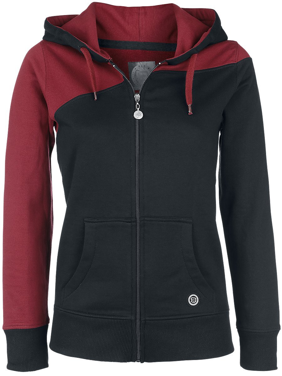 red-by-emp-sweatjacke-kapuze-damen-schwarz-rot-l image 6