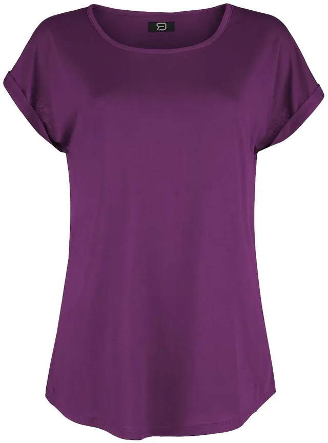 red-by-emp-basic-t-shirt-damen-lila-casual-shirt image 1