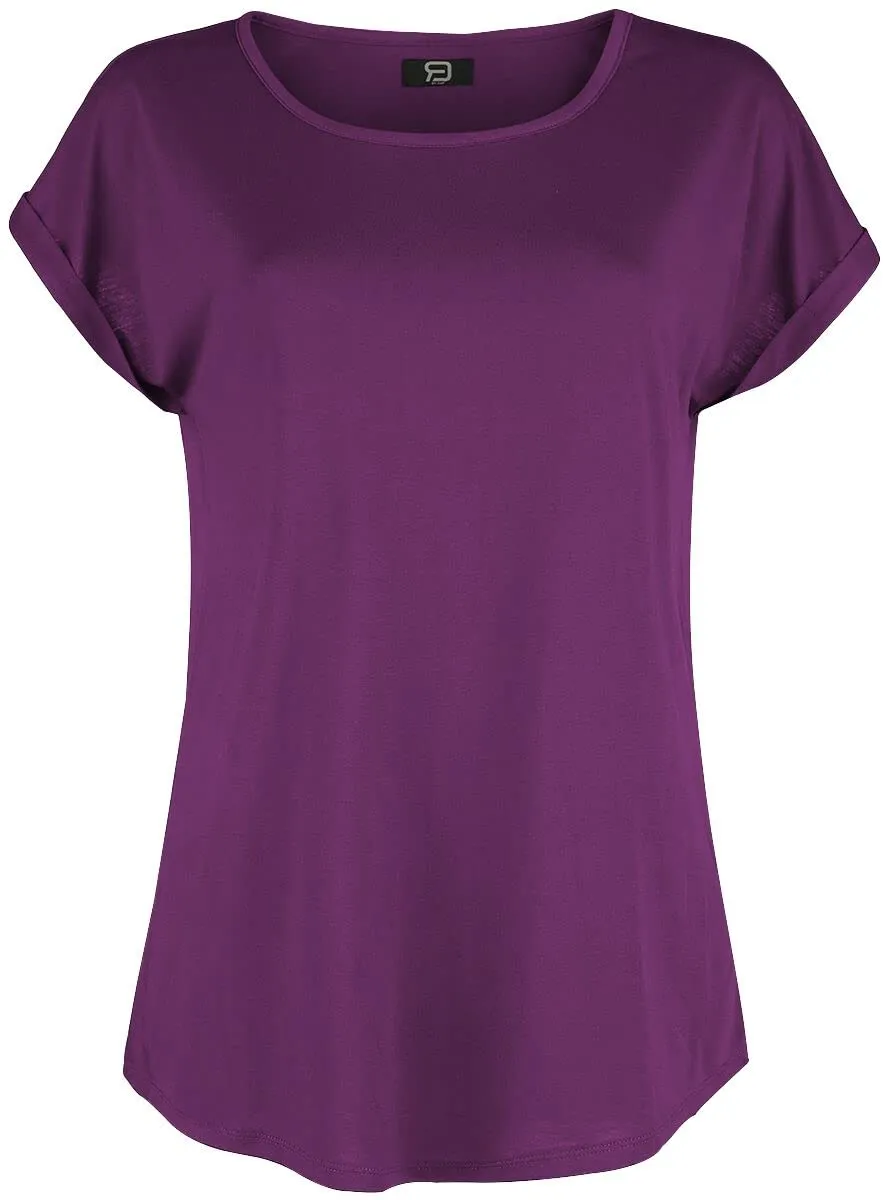 red-by-emp-basic-t-shirt-damen-lila-casual-shirt image 1