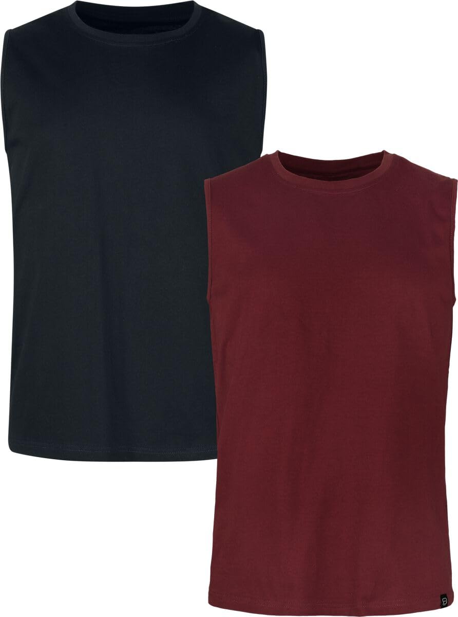 red-by-emp-herren-basic-tank-top-schwarz-bordeaux image 1