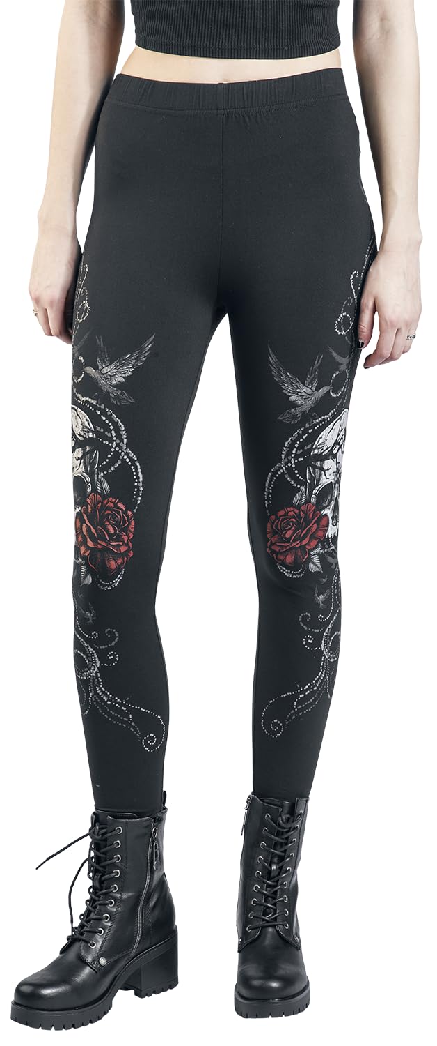 black-premium-by-emp-damen-leggings-schwarz-weiches-material image 4