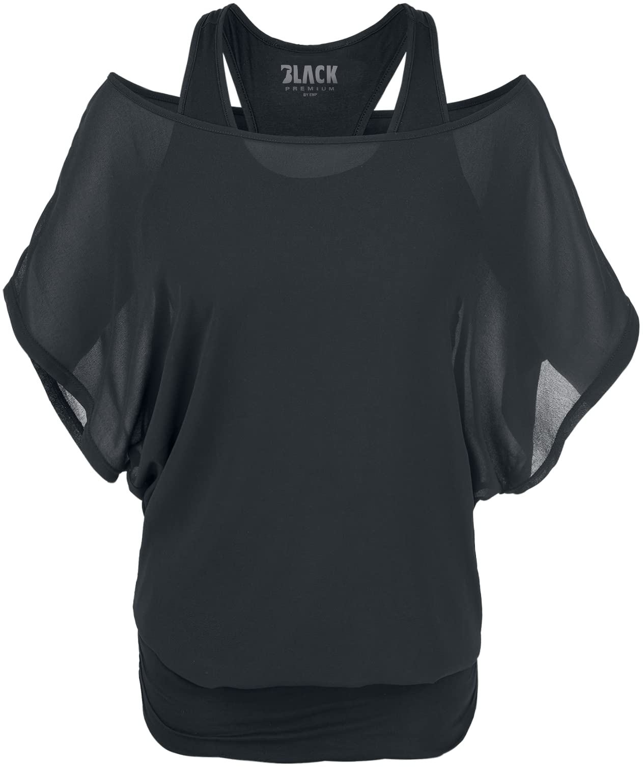 black-premium-by-emp-t-shirt-fledermaus-rmel-damen-schwarz image 3