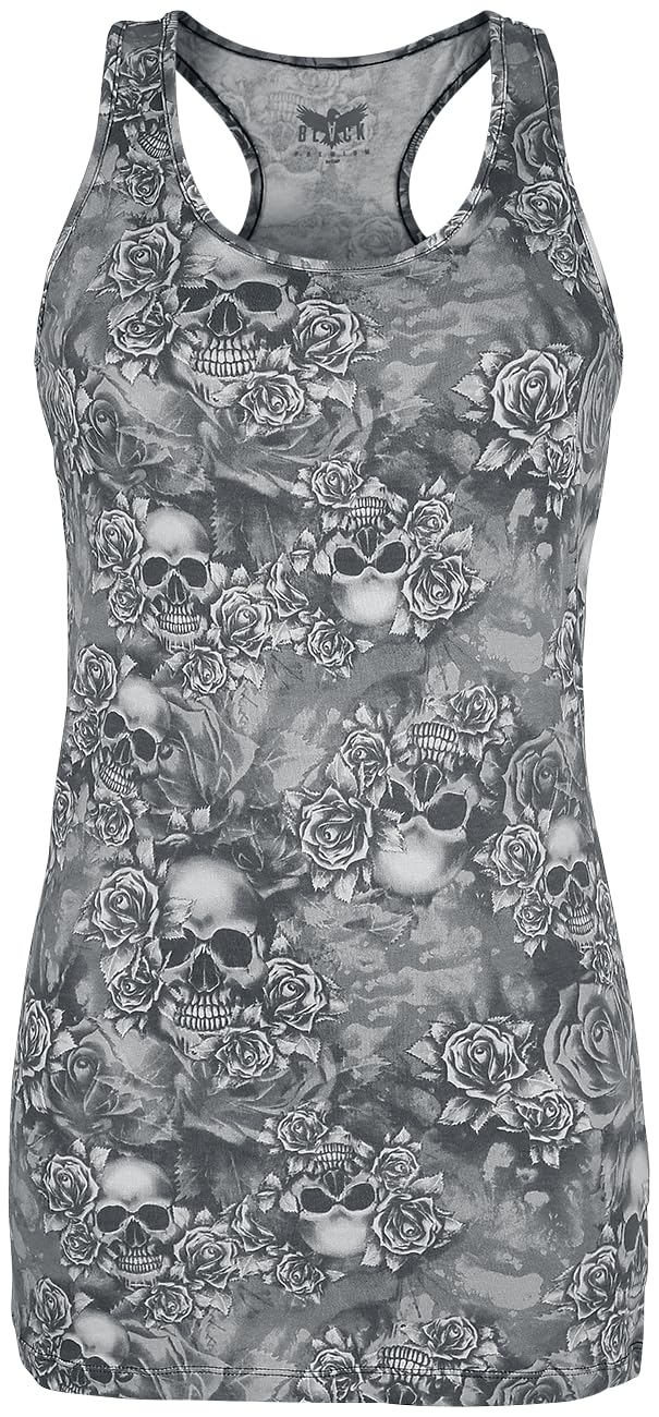 black-premium-by-emp-top-damen-grau-mit-schwarzem-spitzen-shirt image 5
