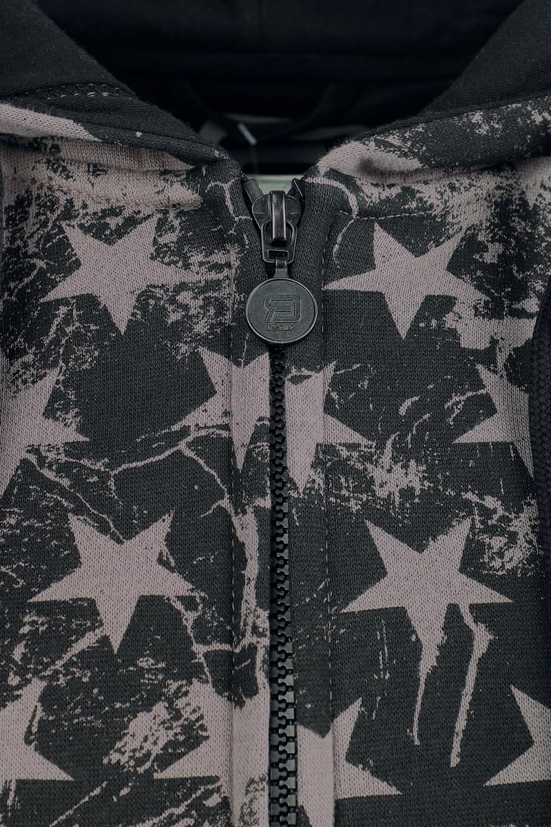red-by-emp-kapuzenjacke-sternen-allover-print-schwarz image 4