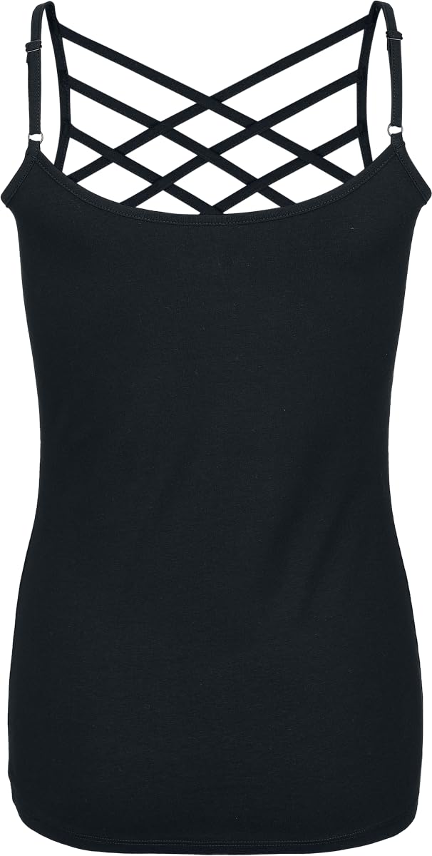 black-premium-by-emp-tank-top-raben-silberdruck-damen-schwarz image 3