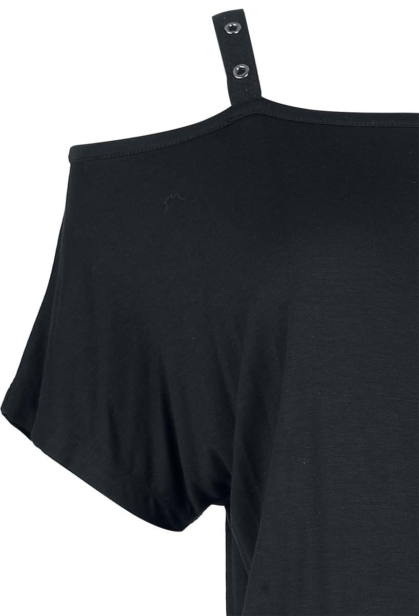 black-premium-by-emp-t-shirt-asymmetrisch-nieten-schwarz-damen image 4