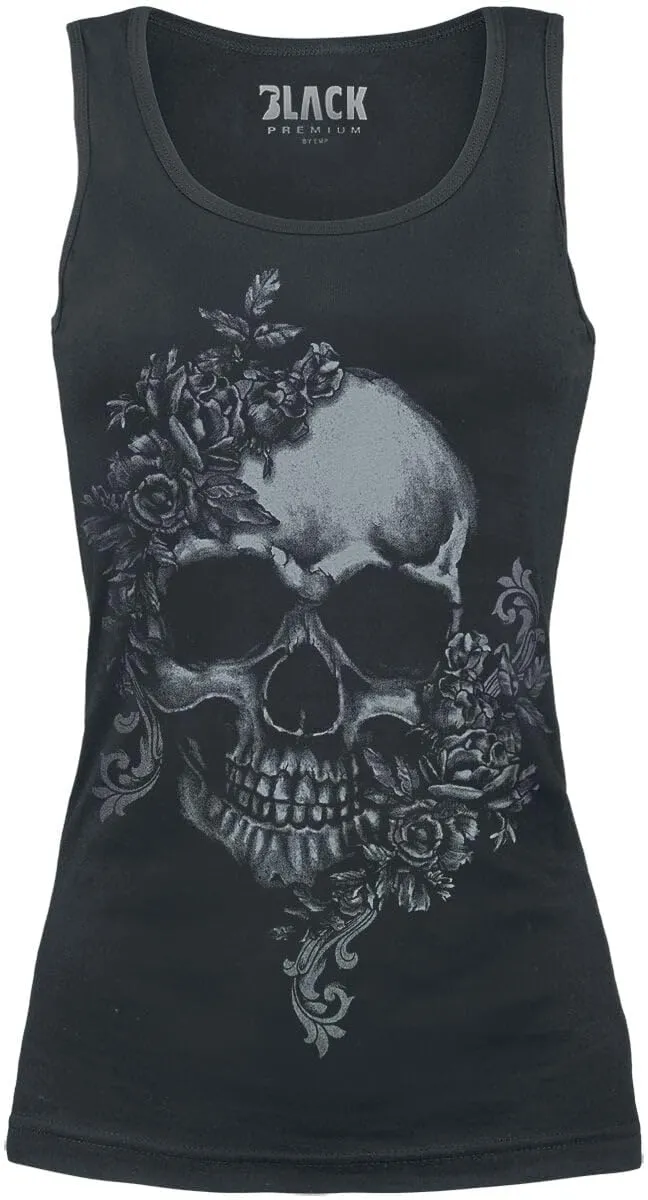black-premium-by-emp-totenkopf-top-schwarz-damen-m image 1