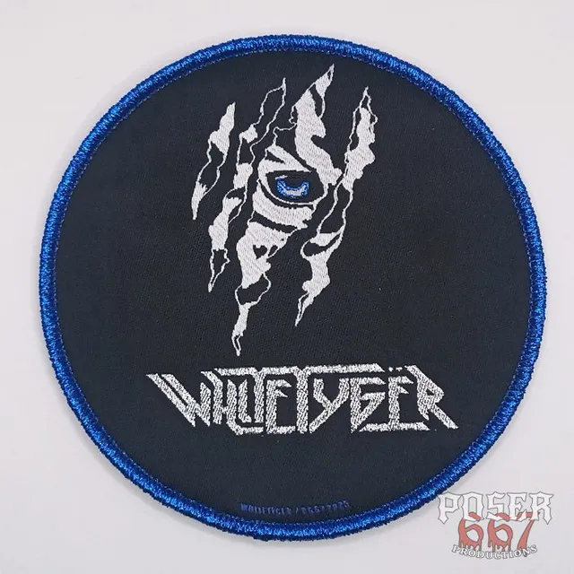 white-tyger-patch-aufn-her-rund-schwarzer-rand image 1