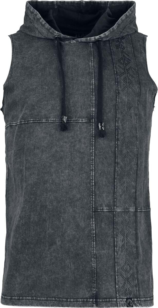 black-premium-pagan-roots-hooded-tank-top-grau-washed-l image 1