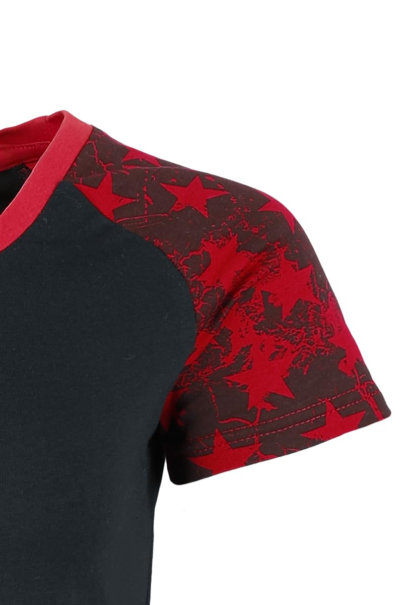 red-by-emp-t-shirts-damen-t-shirt-raglan-schwarz-rot-l image 4