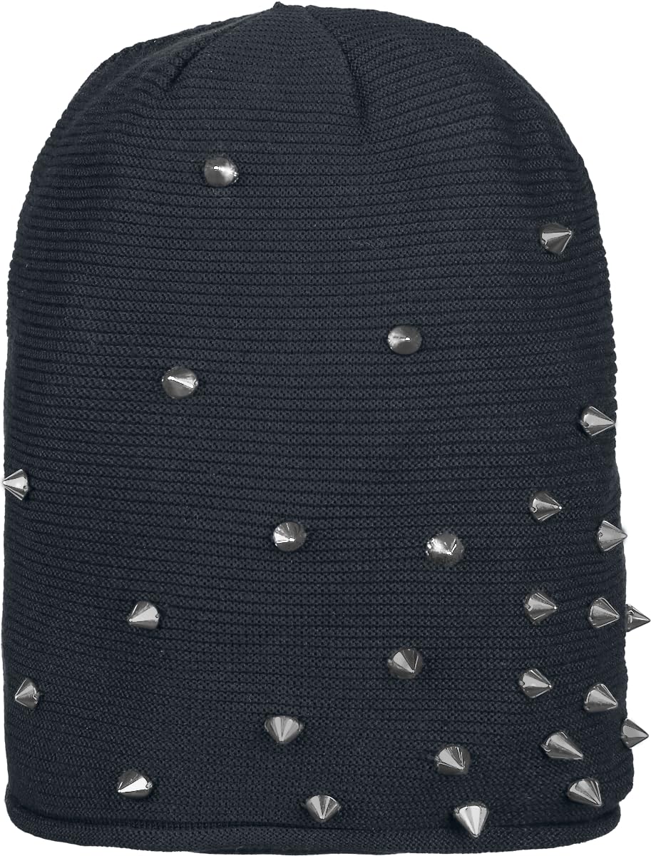 black-premium-by-emp-beanie-schwarz-mit-nieten-unisex image 2