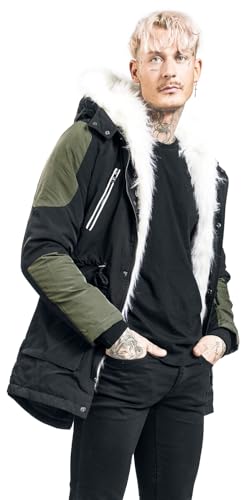 black-premium-by-emp-schwarz-gr-ne-winterjacke-kunstfell-herren image 8