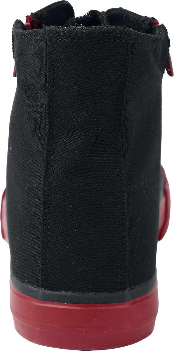 red-by-emp-basic-sneaker-high-schwarz-rot-unisex image 2