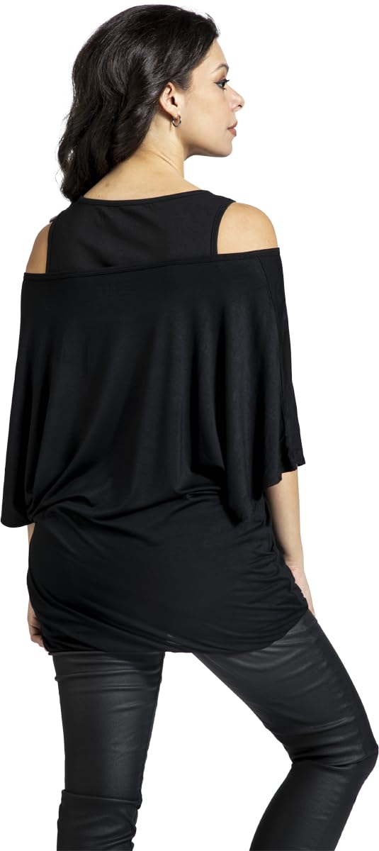 black-premium-by-emp-2-in-1-t-shirt-top-schwarz-damen image 5
