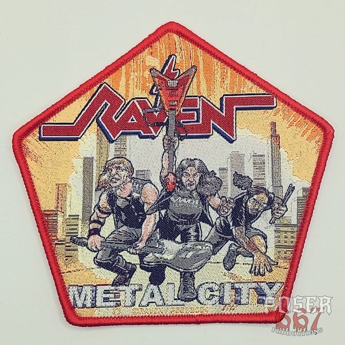raven-metal-city-aufn-her-gewebt-schwarzer-rand-9-5-cm image 1