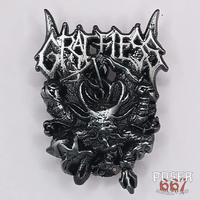 graceless-demon-3d-pin-metall-antiksilber-5cm image 1
