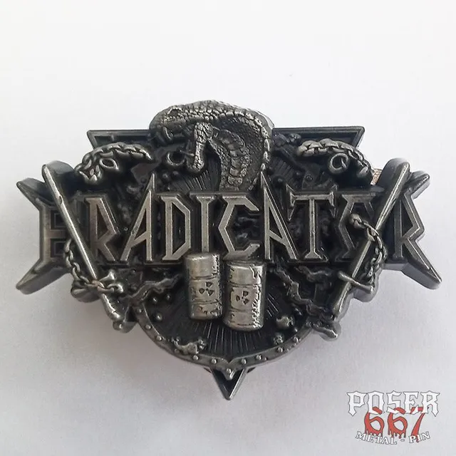 poser667-eradicator-snake-crest-3d-pin-antik-silber-5-cm image 1