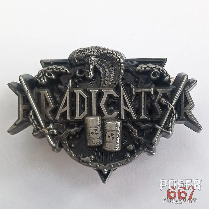 poser667-eradicator-snake-crest-3d-pin-antik-silber-5-cm image 1