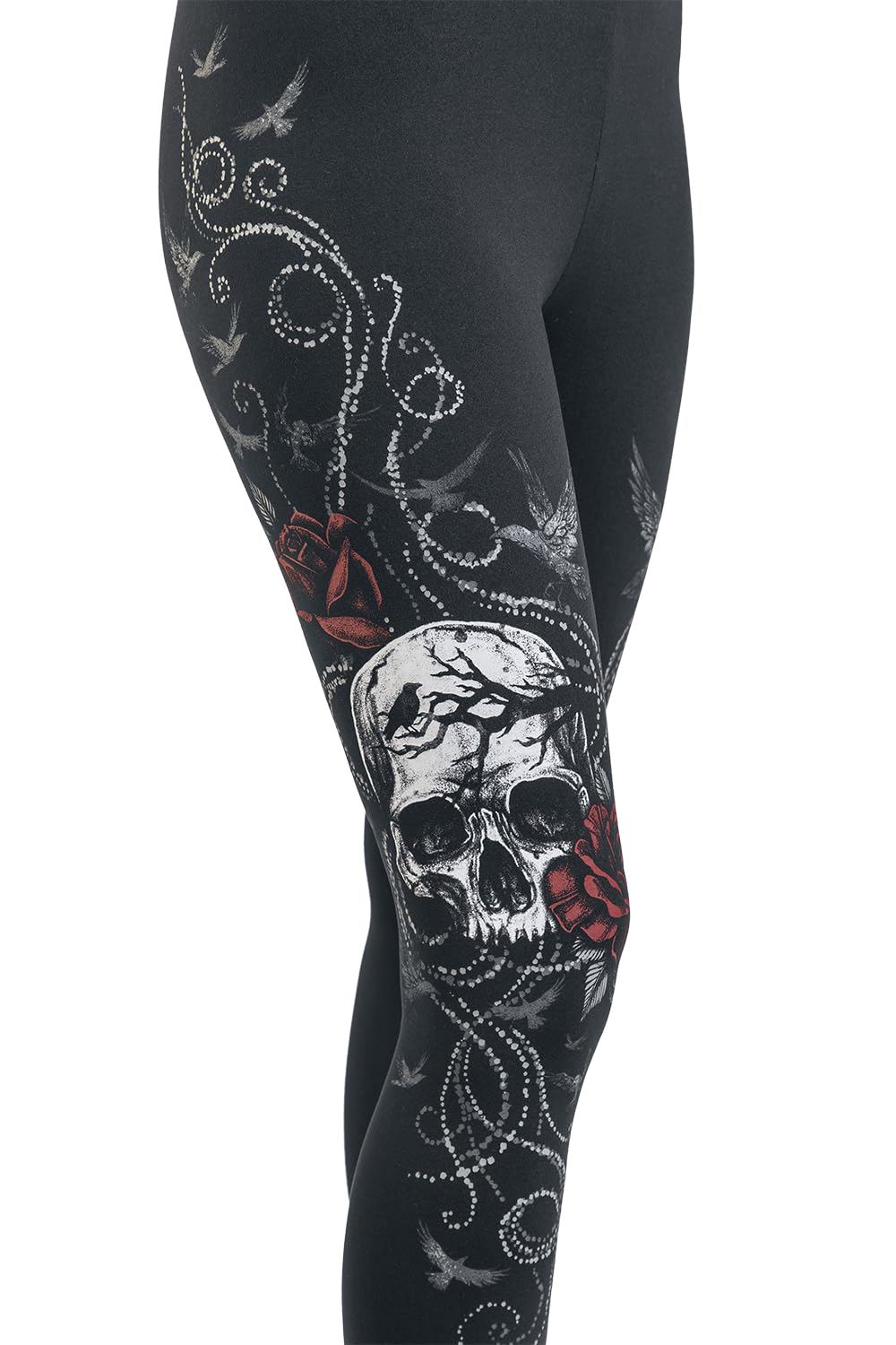 black-premium-by-emp-damen-leggings-schwarz-weiches-material image 2