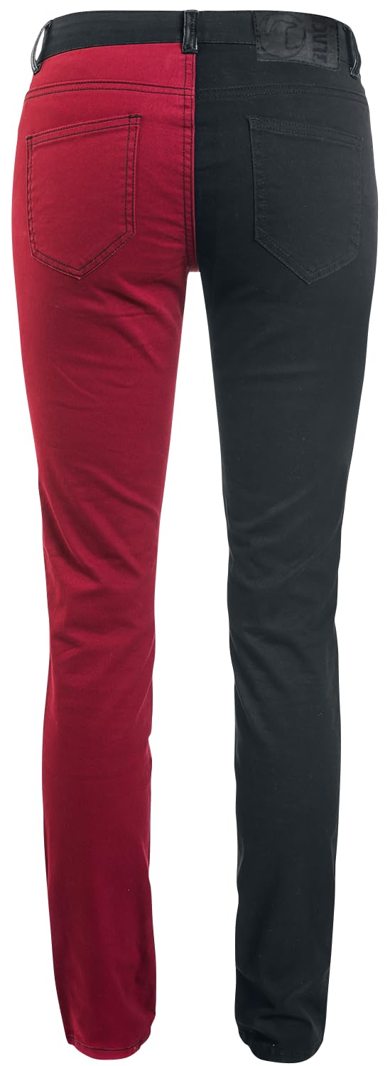 black-premium-by-emp-damen-stoffhose-schwarz-rot-31w-34l-slim image 3