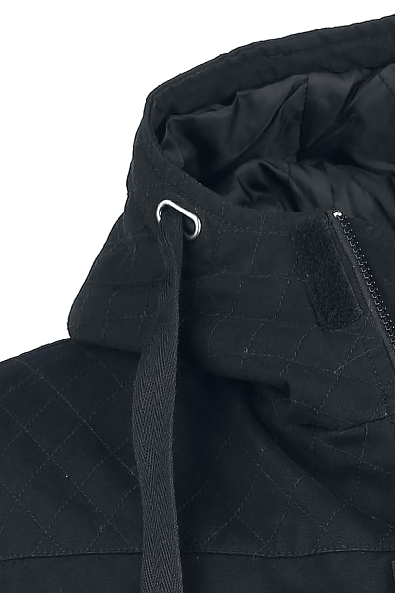 black-premium-winterjacke-herren-jacke-schwarz-streetwear image 4