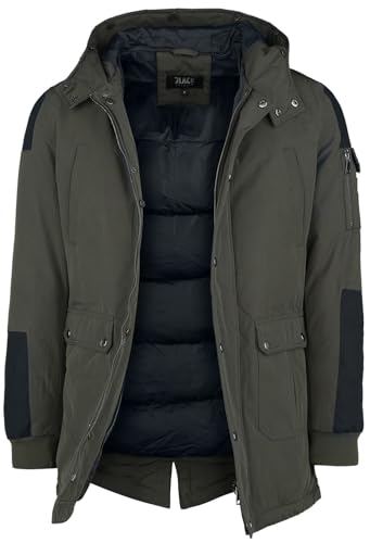 black-premium-by-emp-oliv-winterjacke-kunstfellkragen-herren image 7