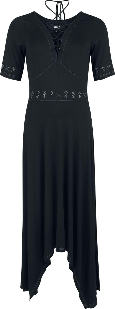 black-premium-by-emp-kleid-mit-schn-rung-lang-schwarz-damen image 1