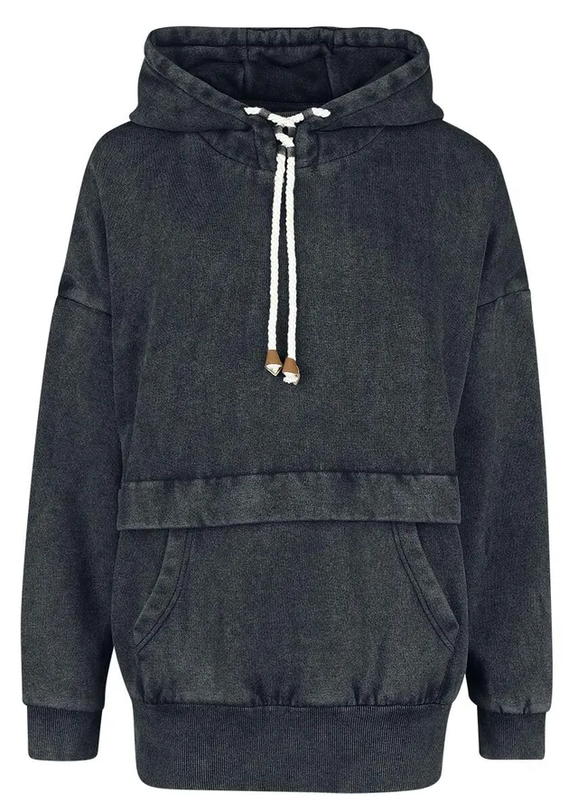 red-by-emp-dunkelgrauer-kapuzenpullover-fleece-damen-hoodie image 1