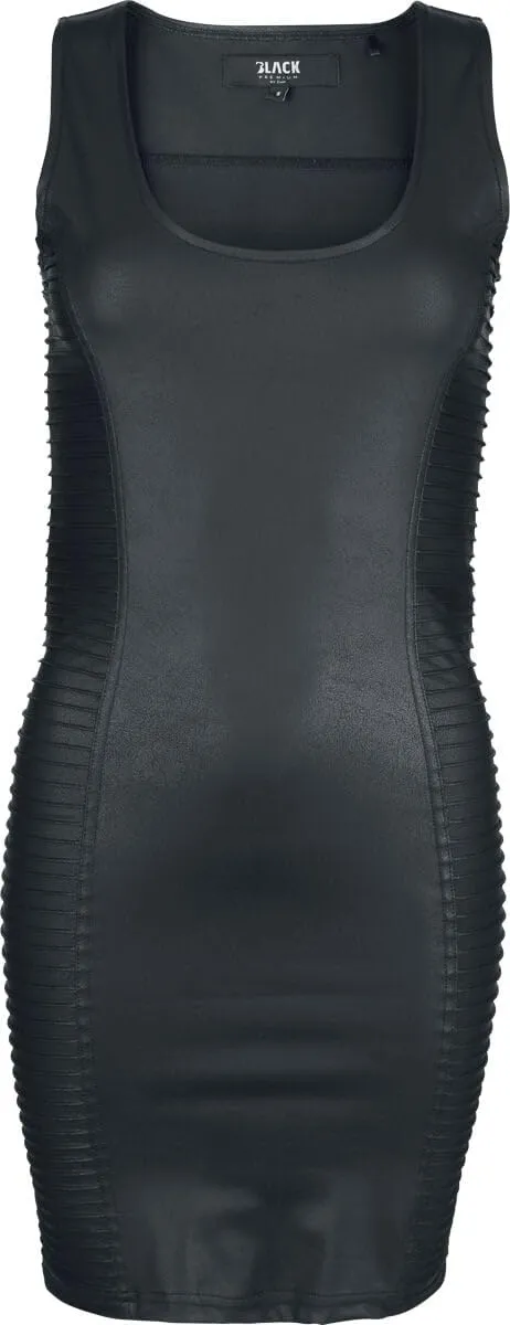 black-premium-essential-faux-leather-kleid-schwarz-gr-m image 1