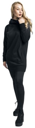 red-by-emp-schwarzer-kapuzenpullover-hoher-kragen-damen-hoodie image 7