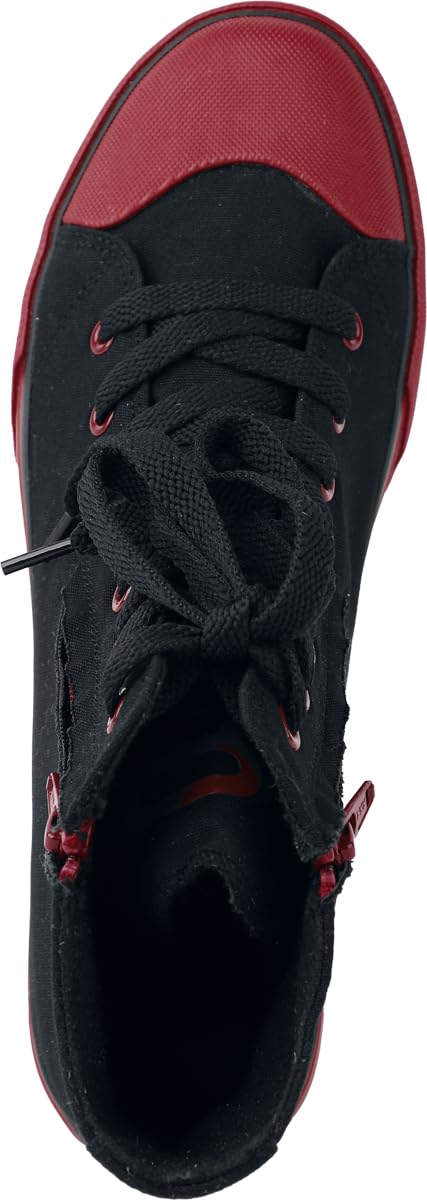 red-by-emp-basic-sneaker-high-schwarz-rot-unisex image 5