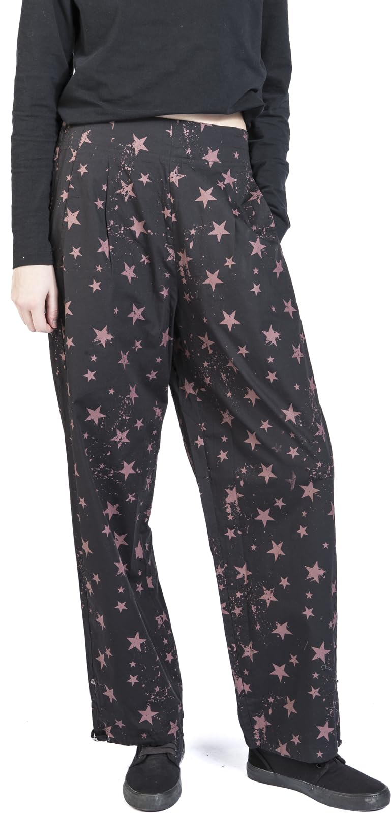red-by-emp-stoffhose-damen-schwarz-sterne-print-s-taschen image 4