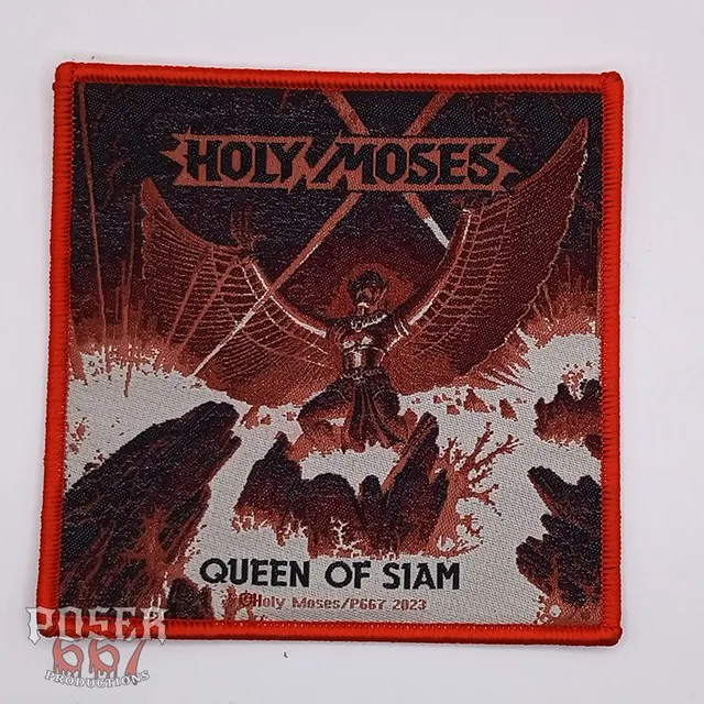 poser667-holy-moses-queen-of-siam-patch-9x9cm-schwarzer-rand image 1