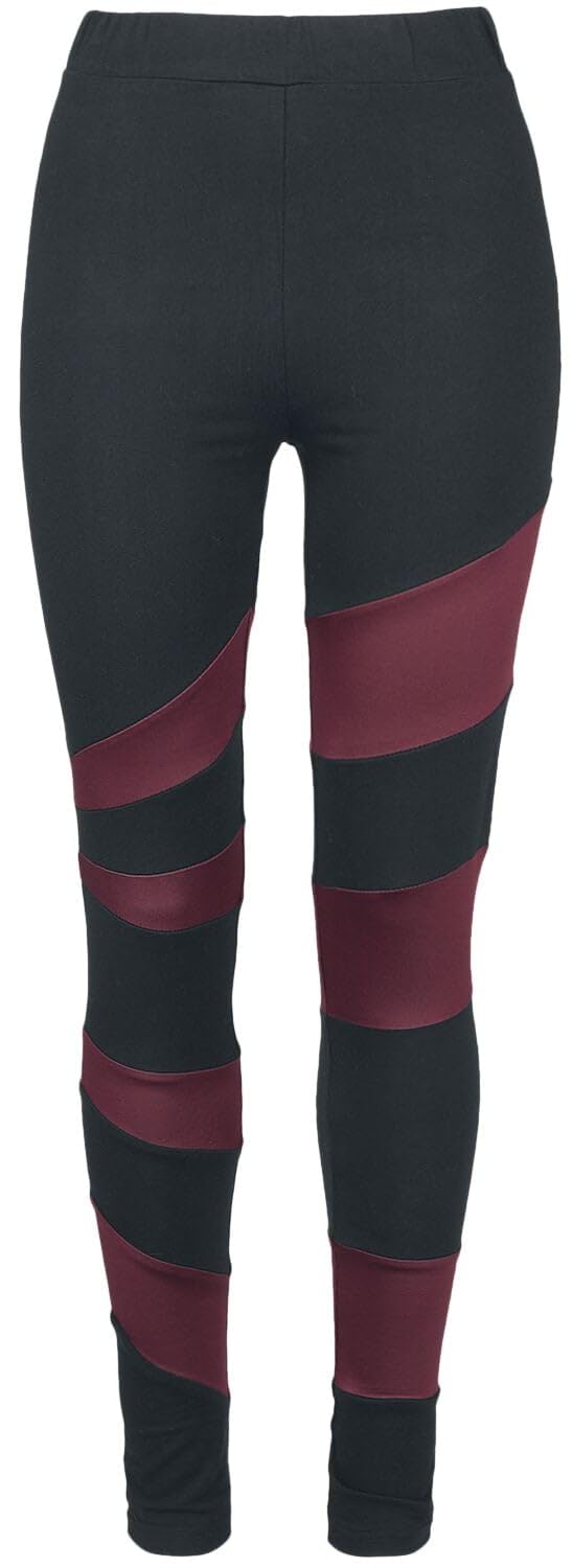 black-premium-leggings-schwarz-rot-damen-gr-e-l image 1