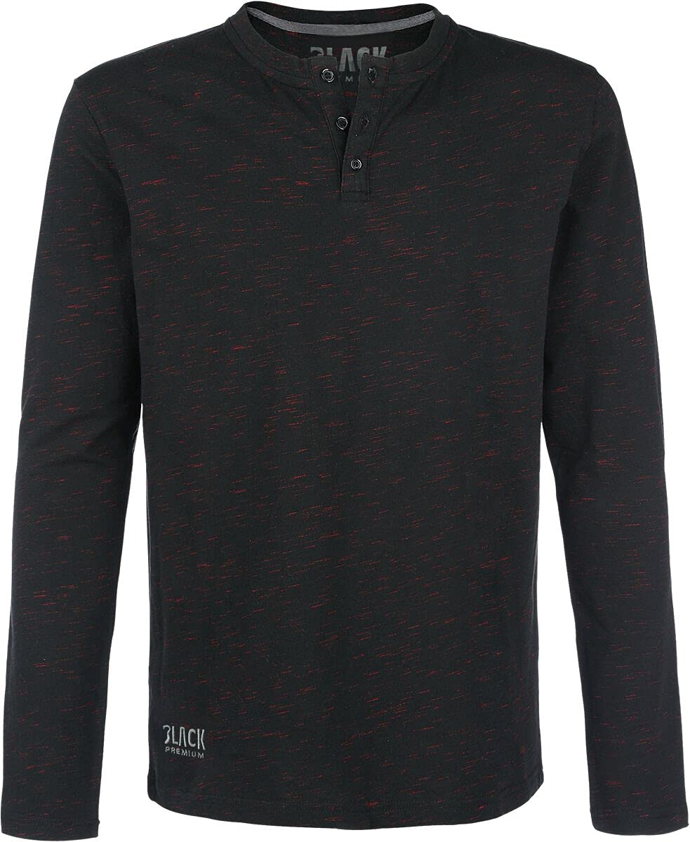 black-premium-basic-langarmshirt-herren-longsleeve-gr-s image 1