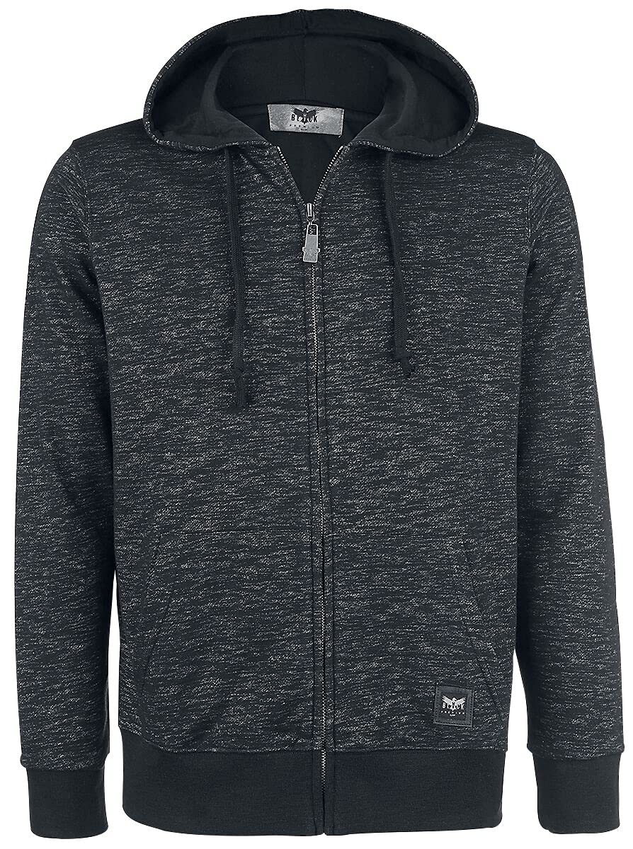 black-premium-kapuzenjacke-herren-sweatjacke-dunkelgrau-gr-s image 1