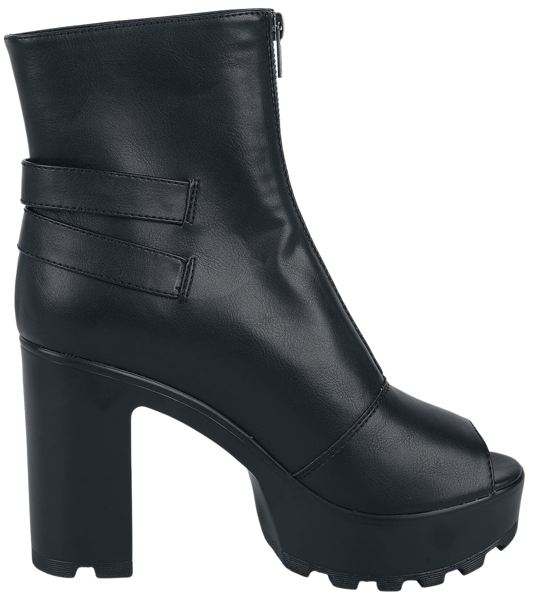 black-premium-damen-peeptoe-stiefelette-schwarz-mit-rei-verschluss image 4