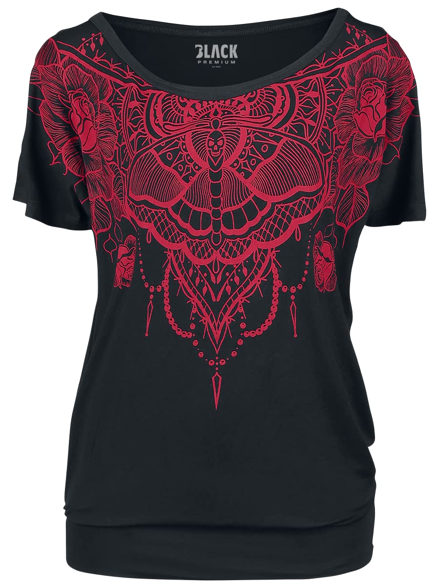 black-premium-by-emp-schwarzes-t-shirt-schmetterling-xl image 4