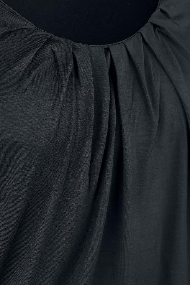 black-premium-by-emp-langarmshirt-damen-schwarz-mit-raffung-gr-l image 6