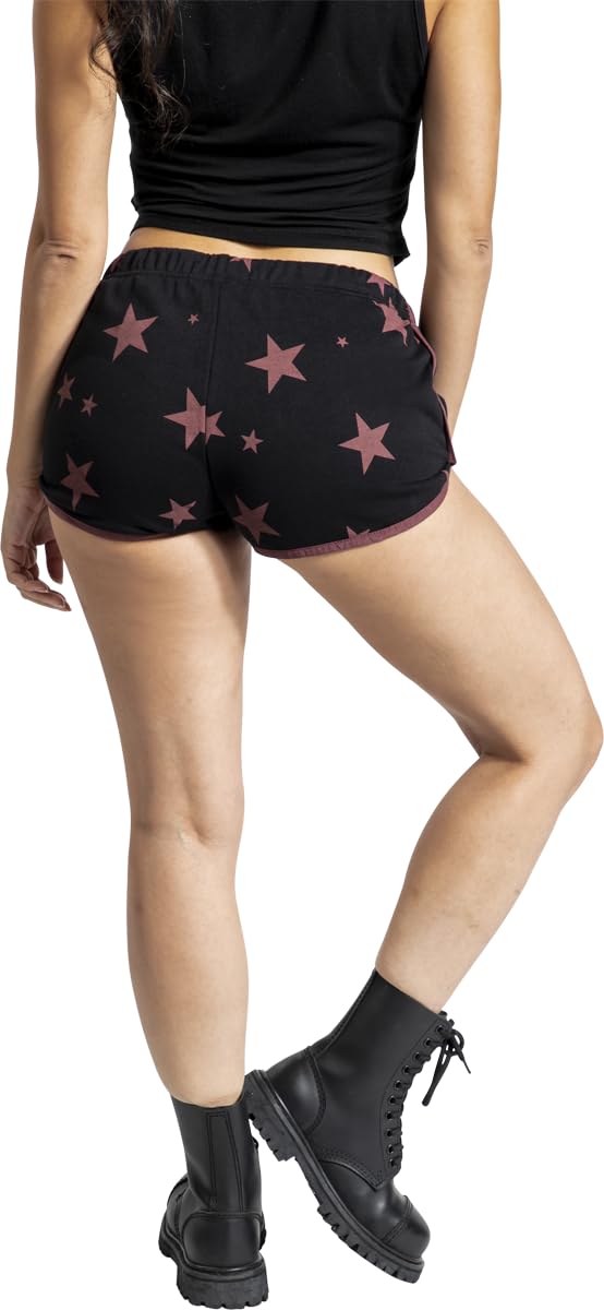 red-by-emp-schwarze-shorts-sternen-print-damen image 6