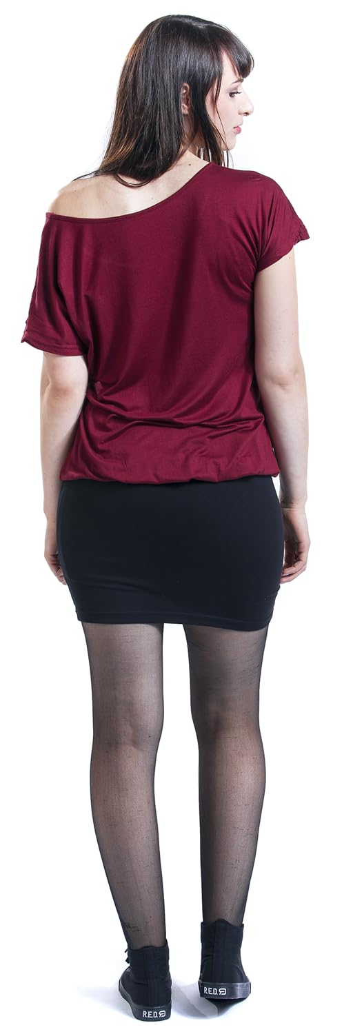 red-by-emp-kleid-damen-schwarz-rot-kurz-mit-cut-outs image 2