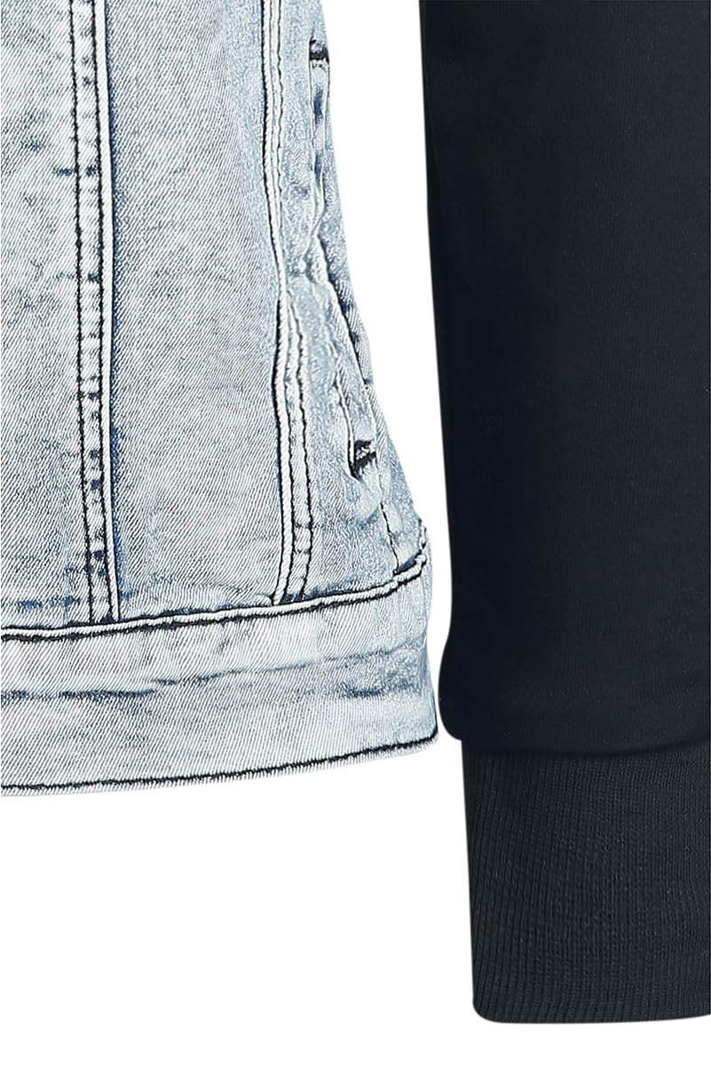 black-premium-by-emp-blau-schwarze-jeansjacke-sweat-rmel-4xl image 5