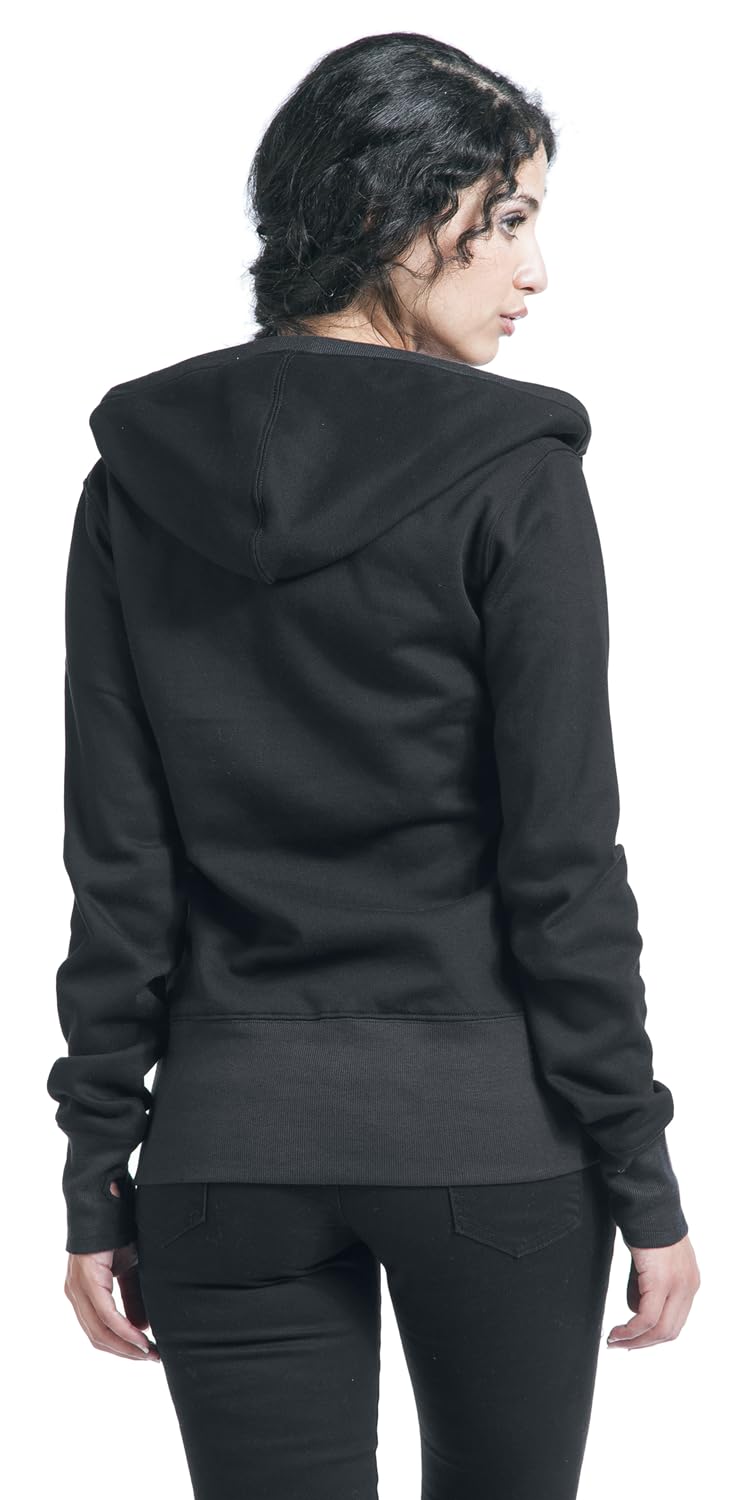 black-premium-damen-hoodie-schwarz-daumenl-cher-l image 6