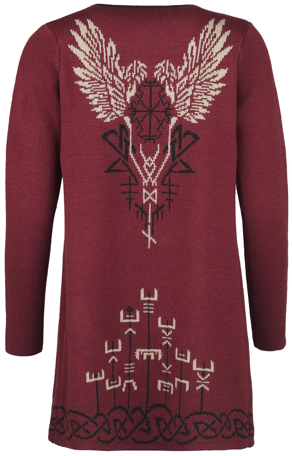 black-premium-by-emp-bordeaux-cardigan-damen-strickjacke-ornamente image 3