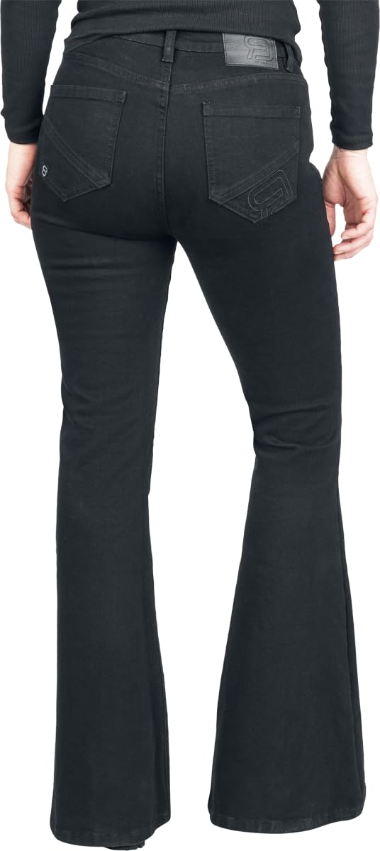 red-by-emp-hosen-damen-boot-cut-jeans-schwarz-30w-32l image 7