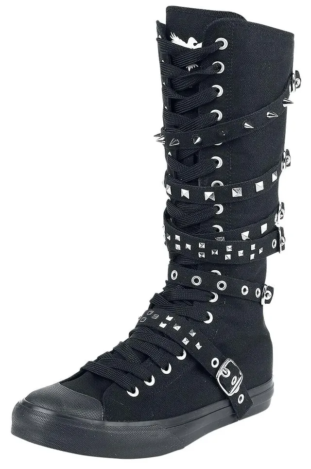 black-premium-sneaker-unisex-schwarz-nieten-gr-43-45 image 1